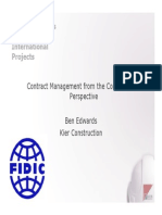 FIDIC Contracts - A Contractors View Ben Edwards PDF