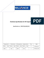 Specification for Hv Capacitor