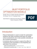 Portfolio Management Using Robust Optimization