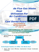 Low Grade Flue Gas Waste Heat Utilization For Air Conditioning in Coal Based Power Plant