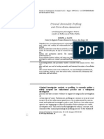 Criminal Personality Profiling and Crime Scene Assessment - A Contemporary Investigative Tool to Assist Law Enforcement Public Safety