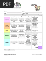 Download Presentation Rubric TLE by TLE SN25654 doc pdf