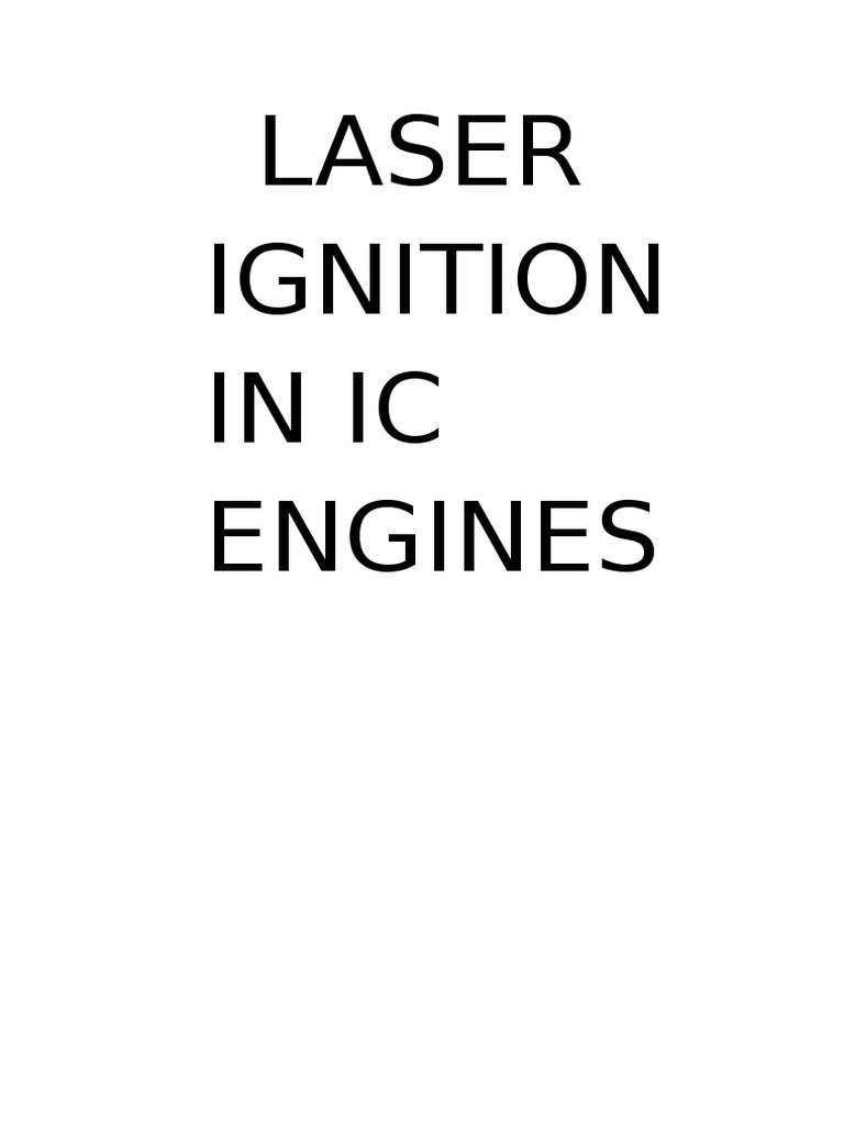 Laser Ignition in IC Engines Explained | PDF