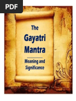 GAYATRI MANTRA - Meaning and Significance