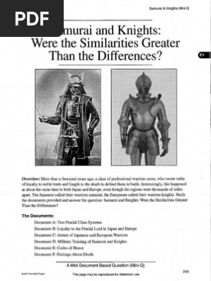 Samurai vs. Knights DBQ