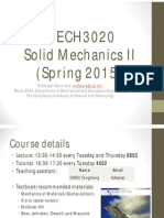 MECH3020 Solid Mechanics II (Spring 2015)