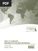 Lying To Ourselves, Dishonesty in the Army Profession
