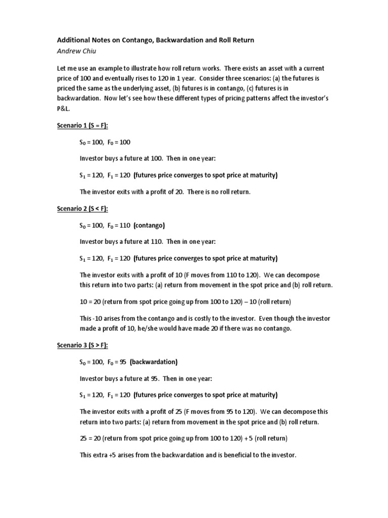 Understanding Roll Return Dynamics | PDF | Futures Contract ...