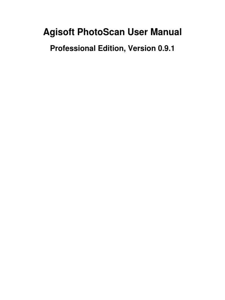 Photoscan-Pro 0 9 1 en PDF | PDF | Texture Mapping | Graphics ...