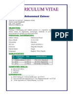 Muhammad Zaheer CV-1