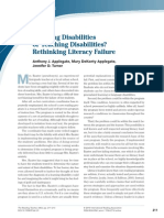 Learning Disabilities or Teaching Disabilities? Rethinking Literacy Failure