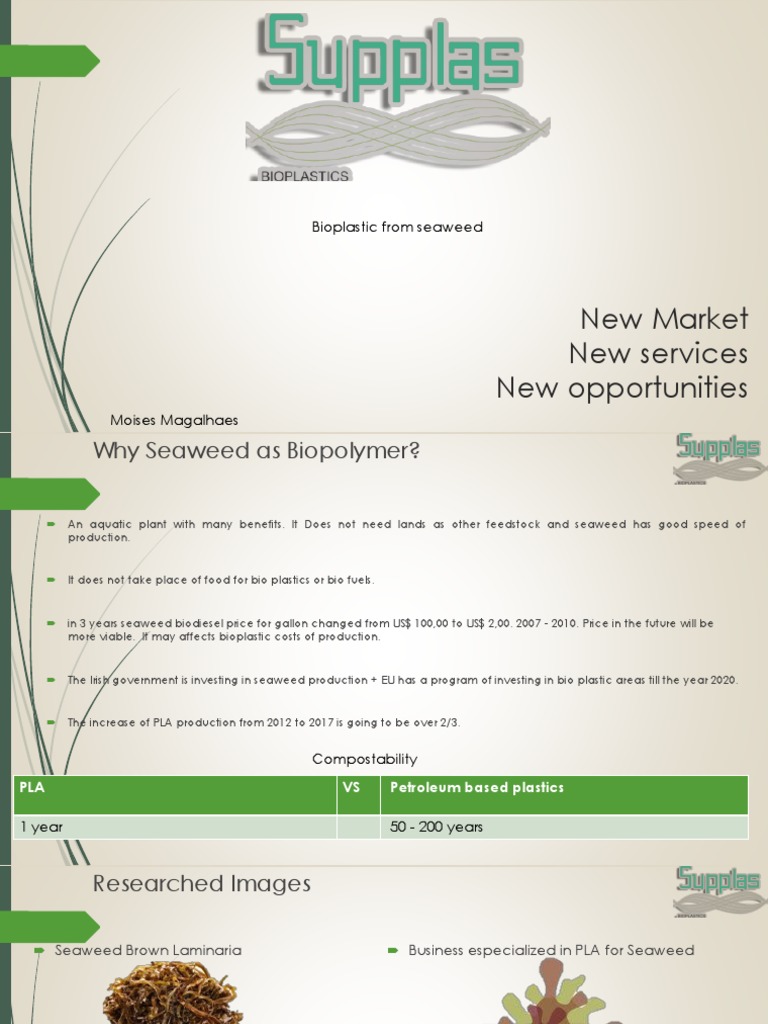 Seaweed Bioplastics: Opportunities & Process | PDF