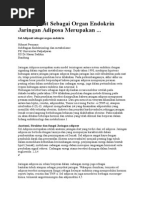 Download Sel Adiposit Sebagai Organ Endokrin Jaringan Adiposa Merupakan by Andi Zulkarnae SN256561498 doc pdf