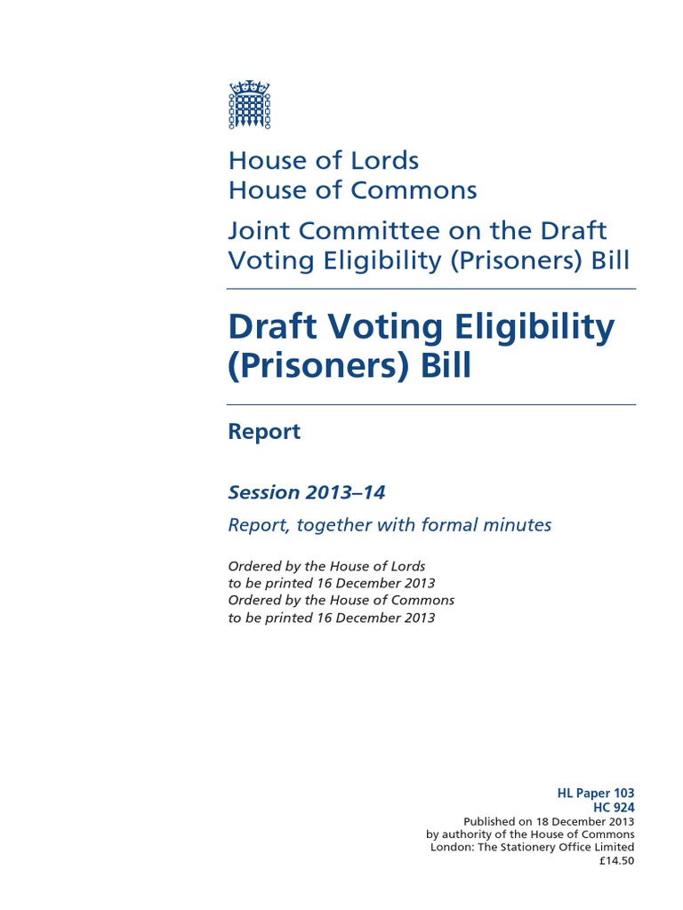 Joint Committee On Draft Voting Bill (2013) | PDF | Felony | European ...