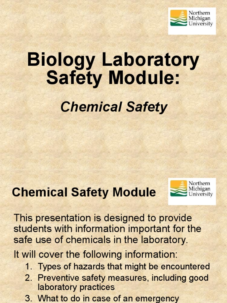 Biology Laboratory Safety Module PDF Laboratories Personal