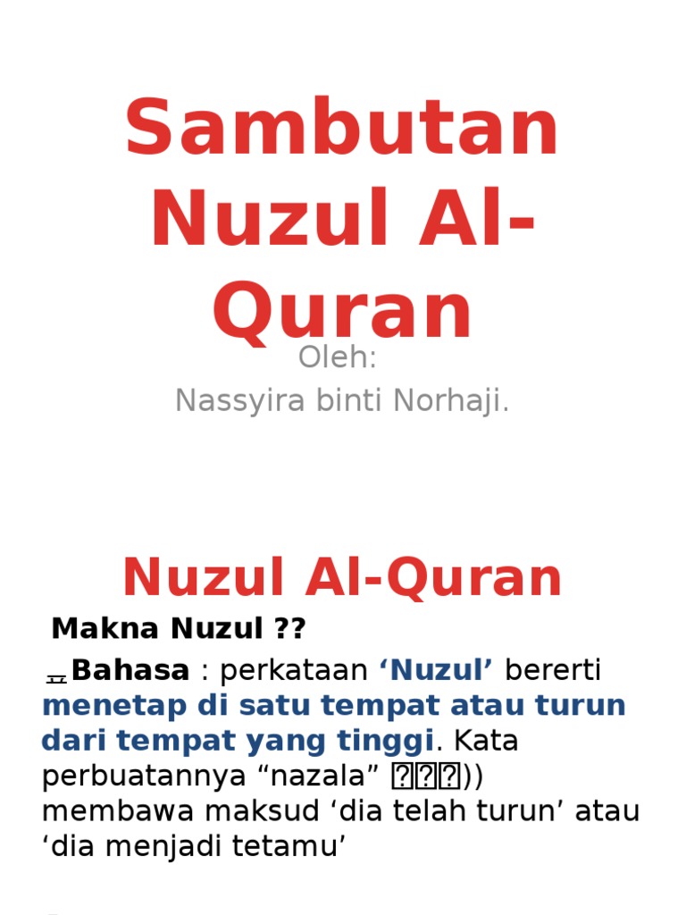 Sambutan Nuzul Al-Quran