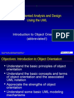 Object Oriented Analysis and Design Using The UML: Introduction To Object Orientation (Abbreviated!)