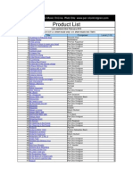 Product List: Product Title Composer Level (1-5)