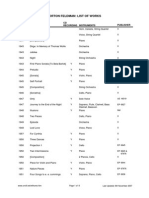 Morton Feldman: List of Works: Date Title Instruments Publisher Recording CD