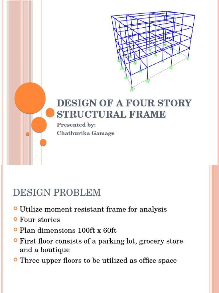 Four-Story Structural Frame Design Analysis | PDF | Framing ...