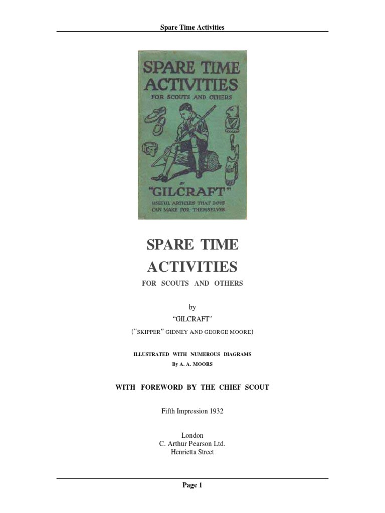 Spare Time Activities for Scouts | PDF | Business