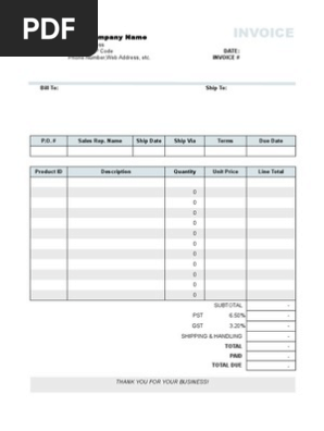 Free Invoice Template