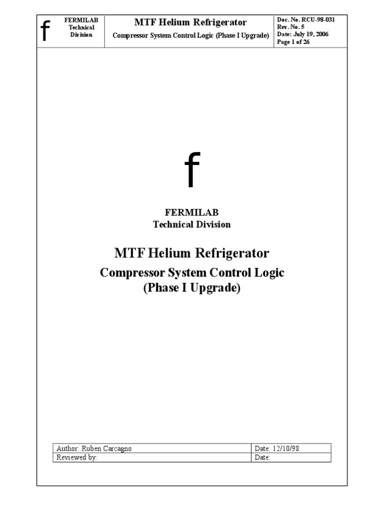 Compressor System Control Logic | PDF | Switch | Valve