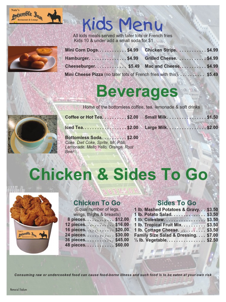 Kids Menu with Meals and Beverages | PDF