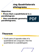 6.3 Proving Quadrilaterals Are Parallelograms