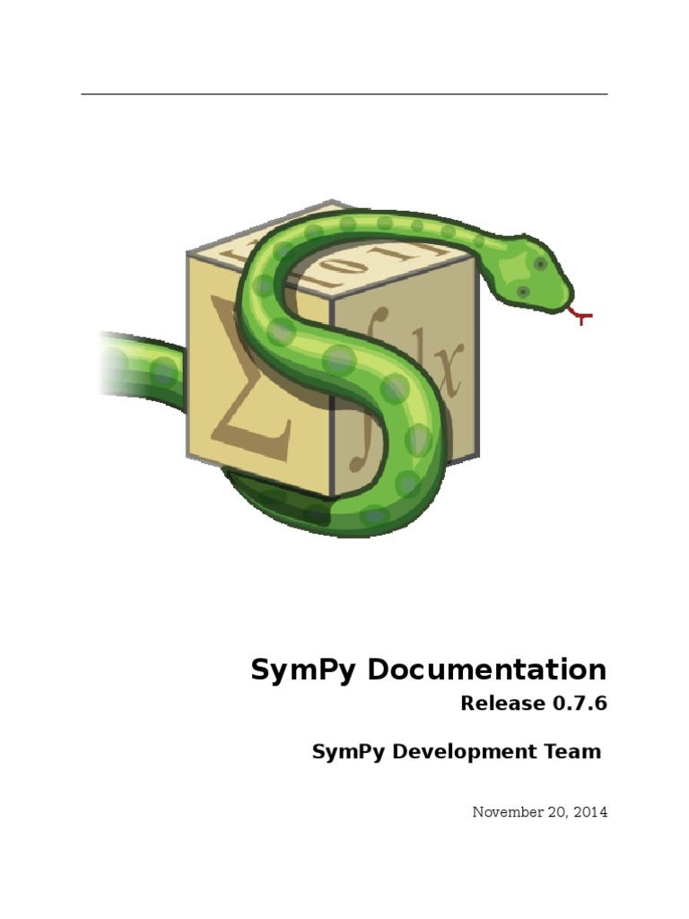 Sympy Docs PDF 0.7.6 | PDF | Art | Computers