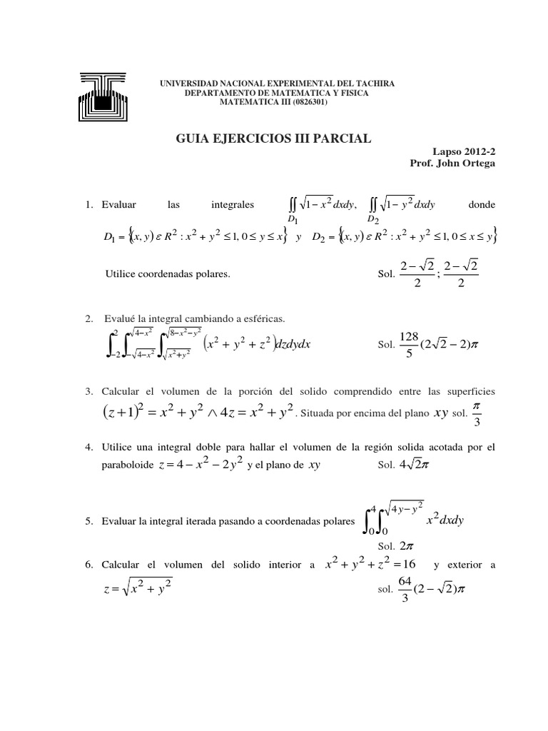 Integrales Pdf Integral Esfera