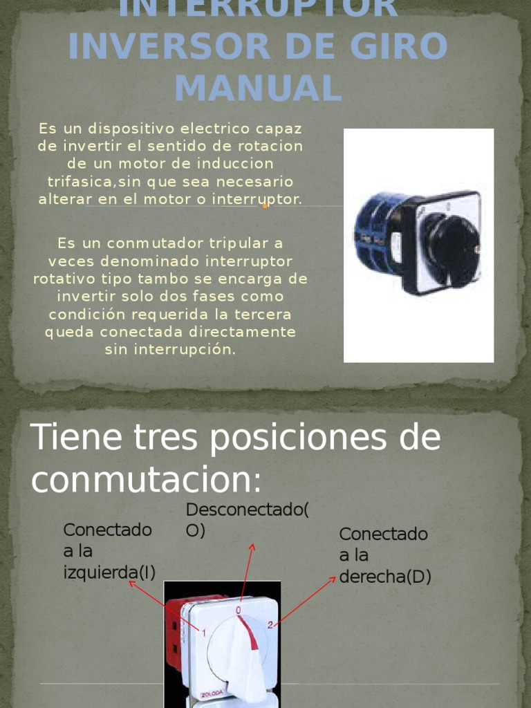 Interruptor Inversor de Giro Trifásico | PDF | Inductor | Energia electrica