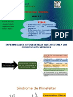 Enfermedades Citogenéticas Que Afectan A Los Cromosomas Sexuales
