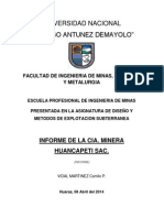 Informe  Huancapeti