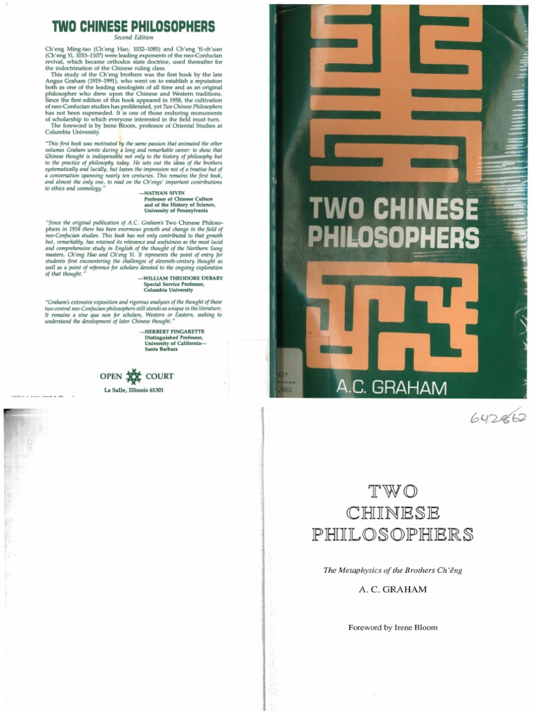 Two Chinese Philosophers Cheng Ming Tao and Cheng Yi Chuan by A C ...