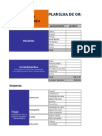 Informática - Planilha Orçamento Pessoal