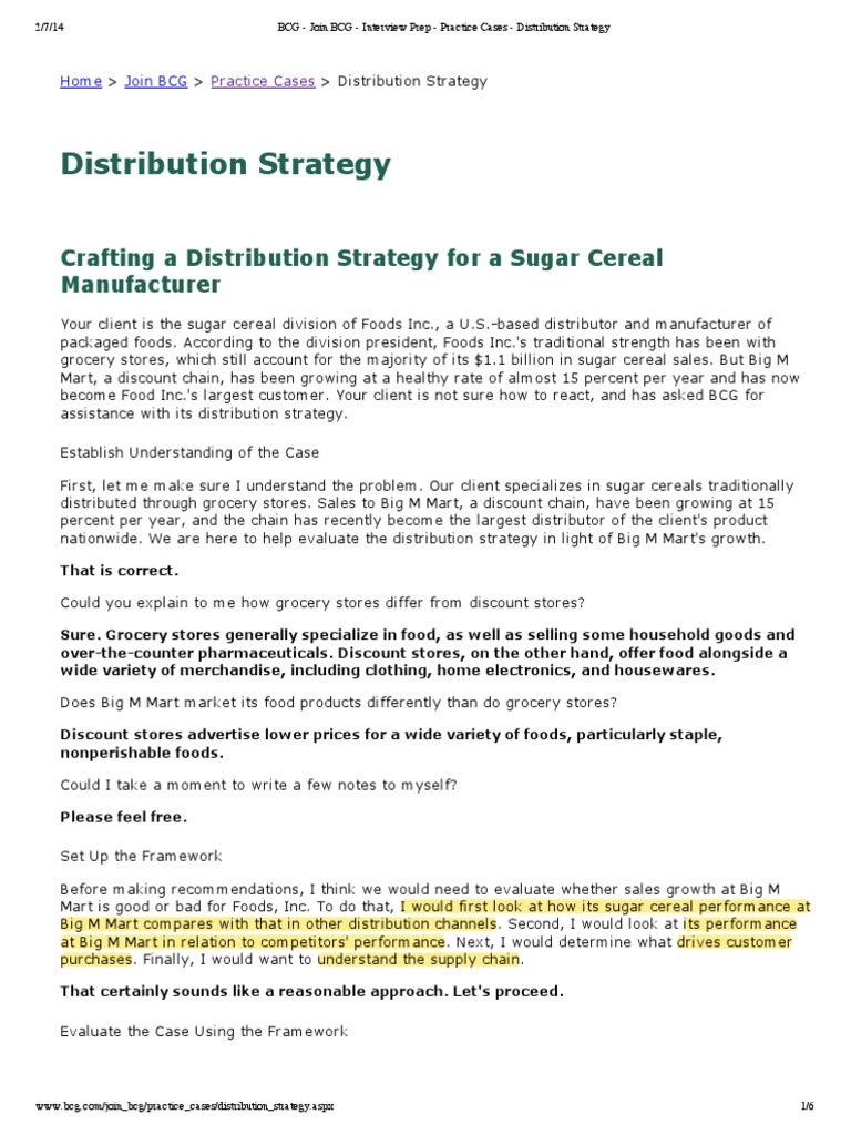 BCG Case Preparation Strategies | PDF | Business