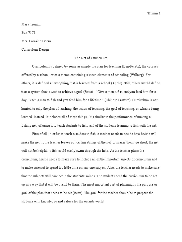 Lesson plan paper image