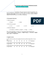 Questionnaire Example (Customer Satisfaction)