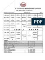 Ansal Institute Civil Engineering Timetable