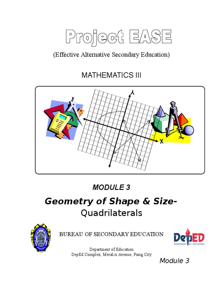 Module 3 - Geometry of Shape and Size-Quadrilaterals | PDF | Rectangle ...