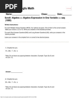 Singapore Math Worksheets Grade 6 Algebra