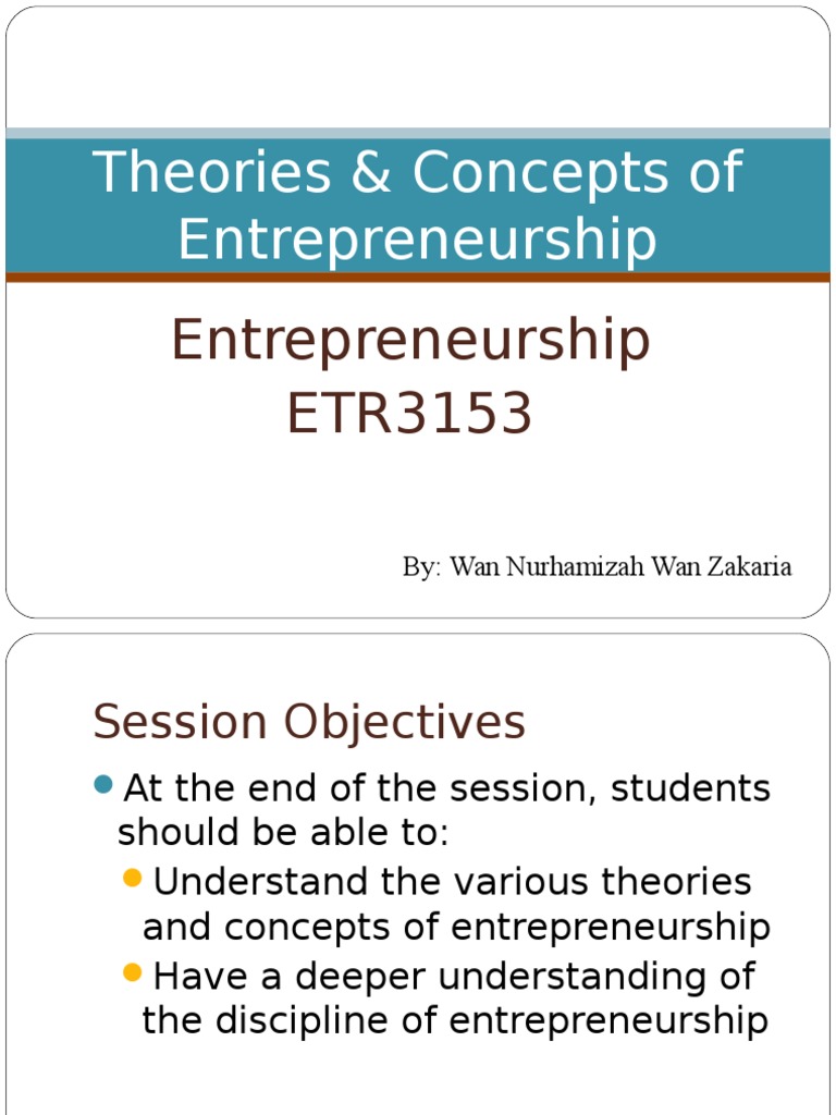 Theories of Entrepreneurship Explained | PDF | Entrepreneurship | Economies