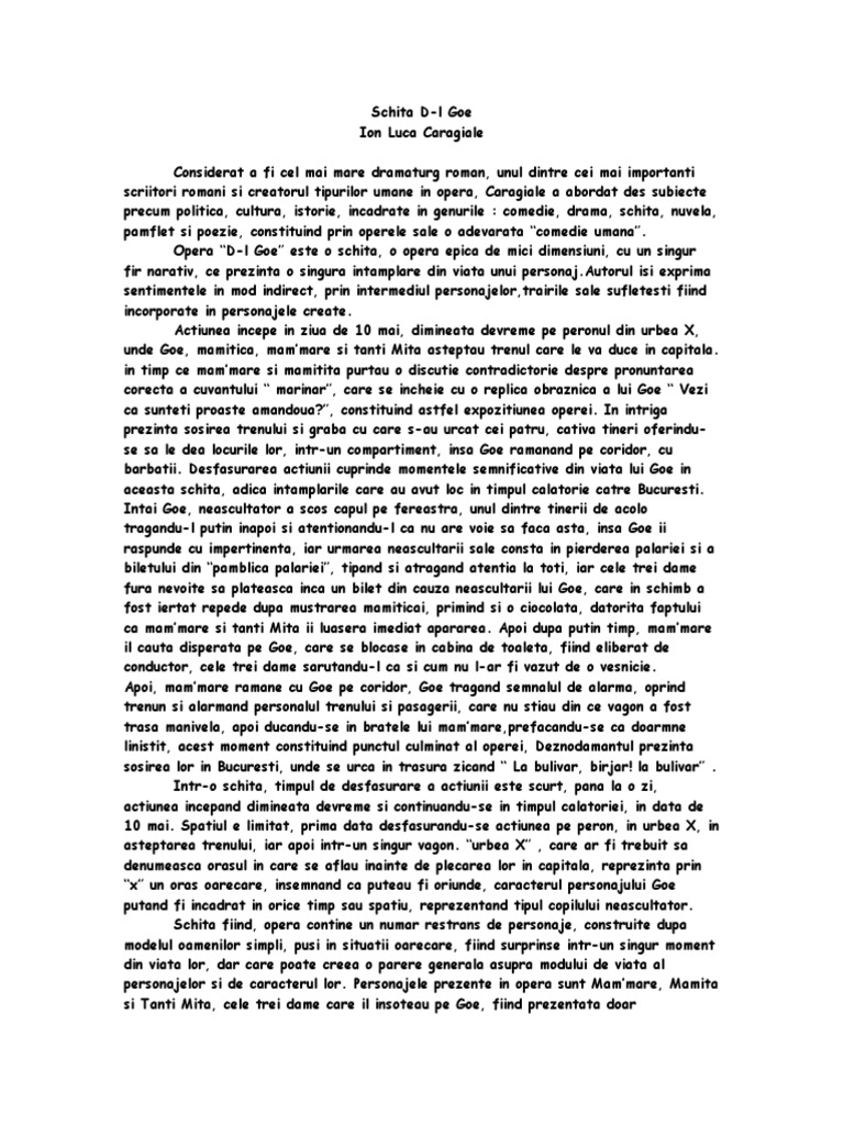 Schita DL Goe | PDF