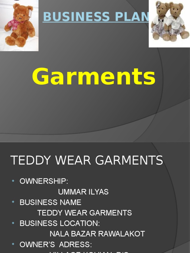 garments business plan ppt