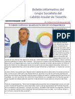 Boletín Del Grupo Socialista Del Cabildo de Tenerife 114. 16 - 22 de Febrero 2015