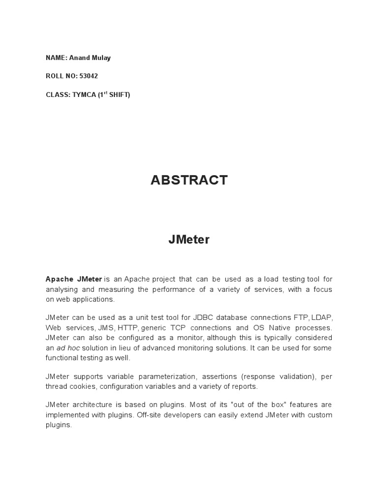 JMeter Performance Testing Overview | PDF | Business | Technology ...