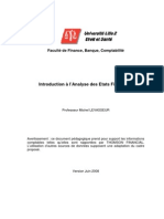Introduction à l'Analyse Des États Financiers. Université Lille 2 du Professeur Michel LEVASSEUR