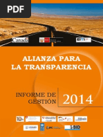 Alianza para la Transparencia. Informe de Gestión 2014