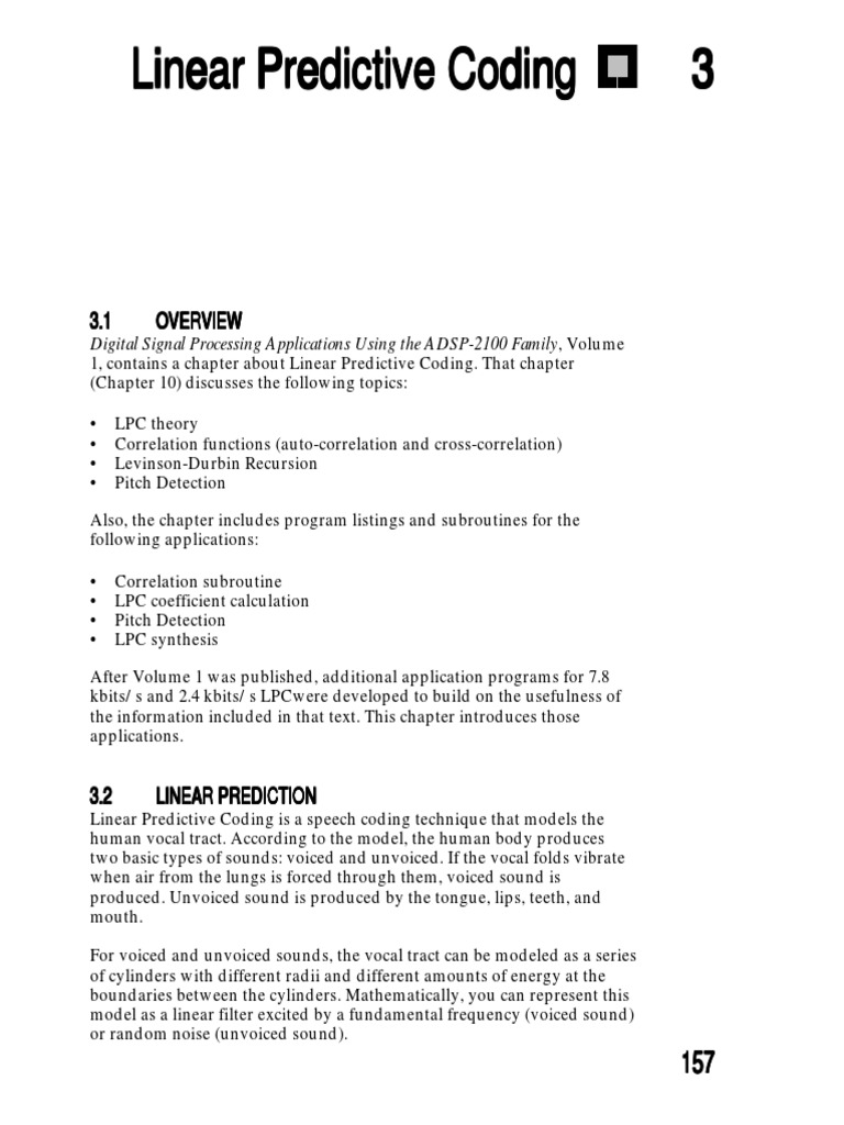 Linear Predictive Coding | Digital Signal Processing | Signal Processing
